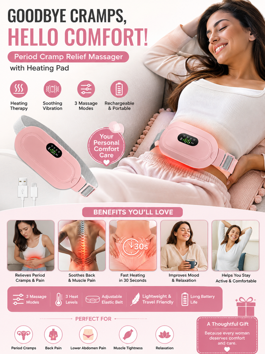 Period Cramp Relief Massager with Heating Pad for Back Pain(free delivery)