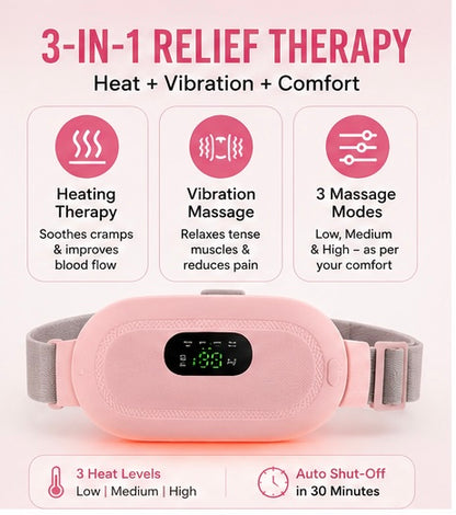 Period Cramp Relief Massager with Heating Pad for Back Pain(free delivery)