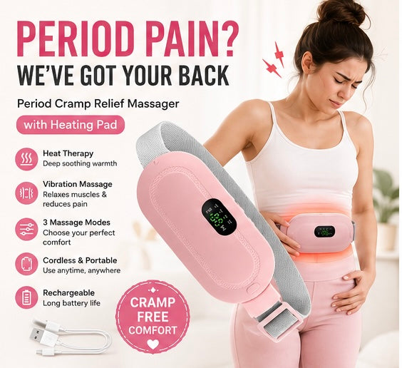 Period Cramp Relief Massager with Heating Pad for Back Pain(free delivery)