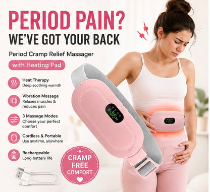 Period Cramp Relief Massager with Heating Pad for Back Pain(free delivery)