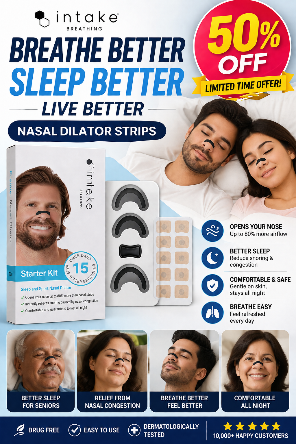 Breathing Nasal Strip Starter Kit